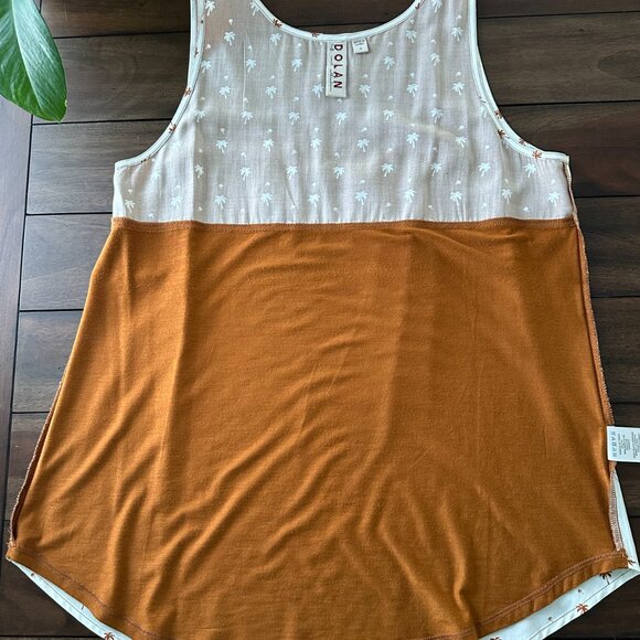 Anthropologie Dolan Palm Tree Design Tank Top Medium EUC - Picture 13 of 15